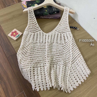 Áo ren lưới sát nách đi biển sang trọng, áo ren đi biển VIENS STORE