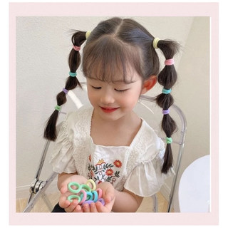 🧒Hộp 100 Sợi Dây cột Tóc Cho Bé, Siêu Co giãn