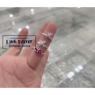 NHẪN MẶT BƯỚM ĐÍNH ĐÁ CHO TRẺ EM - TRANG SỨC BẠC