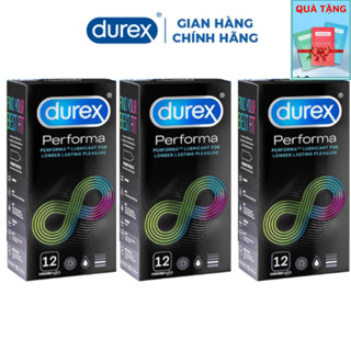 Combo 3 hộp bao cao su Durex Performa hộp 12chiếc kéo dài thòi gian cam kết giá tốt 