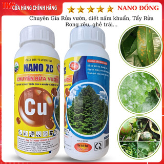 Nano đồng kễm tẩy rửa vườn, rong rêu, nấm nhuẩn, phục hồi sau thu hoạch - chai 500 ml