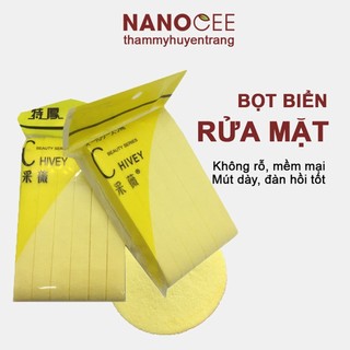 Mút Rửa Mặt Bọt Biển Chivey Dày, Mịn, Đàn Hồi Tốt [Gói 12 Cái] - NANOCEE OFFICIAL