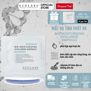 Mặt Nạ Tinh Chất Ha Ampoule 1.2ml Usolab Giúp Da Căng Bóng - Combo 5 miếng