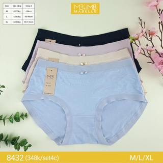 Quần lót nữ MB 8432 cotton tơ kháng khuẩn, chống vàng ố, chống xơ cứng đáy, hạn chế viêm nhiễm