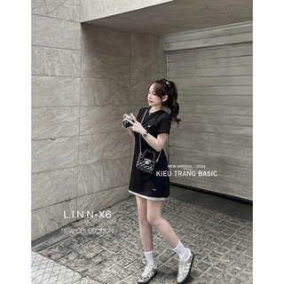 váy nơ miumiu dáng hơi suông cực kì dễ mặc, váy basic