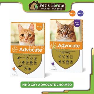 Tuýp Advocate nhỏ gáy cho mèo diệt và ngăn ngừa nội, ngoại ký sinh