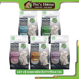Cát Kitty Max cát vệ sinh, cát sỏi, cát đất sét siêu thấm hút, vón cục nhanh, khử mùi tốt túi to 10L