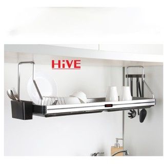 GIÁ ÚP CHÉN BÁT TREO TỦ BẾP TRÊN PREMIUM 800 HiVE Hàn Quốc 프리미엄 식기 건조대