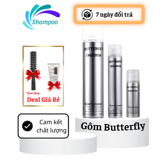 Gôm xịt tóc nam Butterfly Shadow 150ml 320ml 600ml tạo kiểu giữ nếp siêu cứng hàng cao cấp