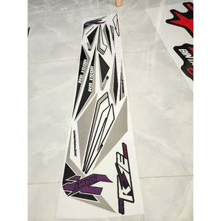 tem rời dán xe winner v1 trắng đen tím