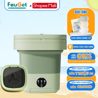Máy Giặt Mini Gấp Gọn FAUGET Giặt Đồ Trẻ Em Tất Vớ Đồ Lót Dung Tích 6L Tự Vắt Khô Công Nghệ Khử Khuẩn Bảo Hành 12 Tháng