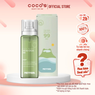 Xịt khoáng pretty skin the pure jeju cica 99 mist, xịt khoáng rau má, xịt khoáng làm dịu da 100ml
