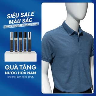 Áo polo nam URBAN trơn điểm nhấn hoạt tiết cổ vải Cotton mềm mịn thấm hút mồ hôi co giãn thoải mái mặc mùa hè  NO 2525