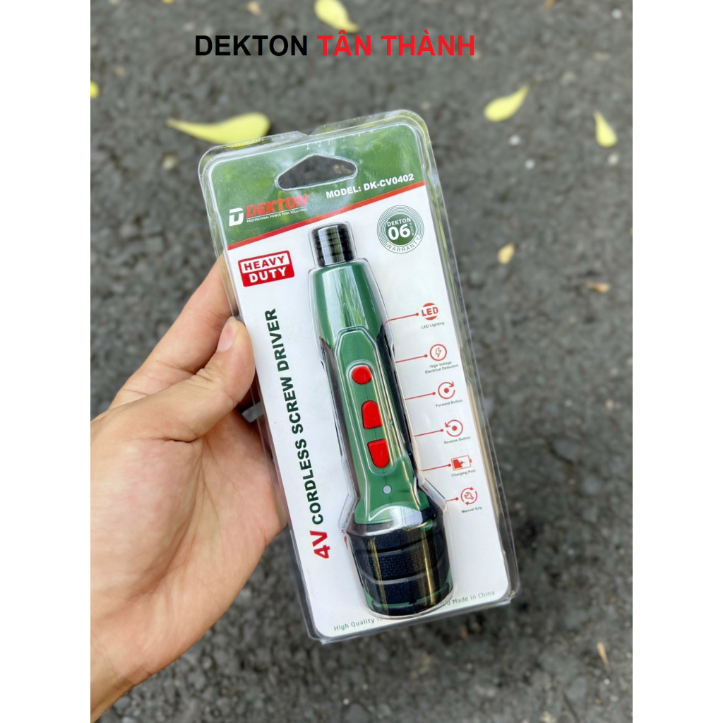 Máy Vít DEKTON CV0402 bản mới 310v/p / Pin 2000mah / Có dò điện