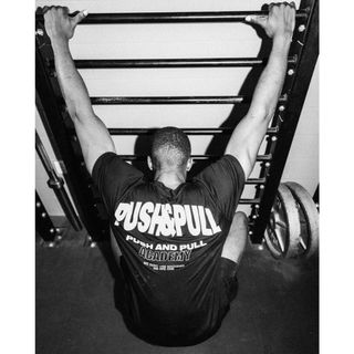 PUSH&PULL áo thun gym oversize phong cách đơn giản