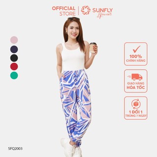 Quần dài lanh SUNFLY dáng alibaba SFQ2003 (2024)