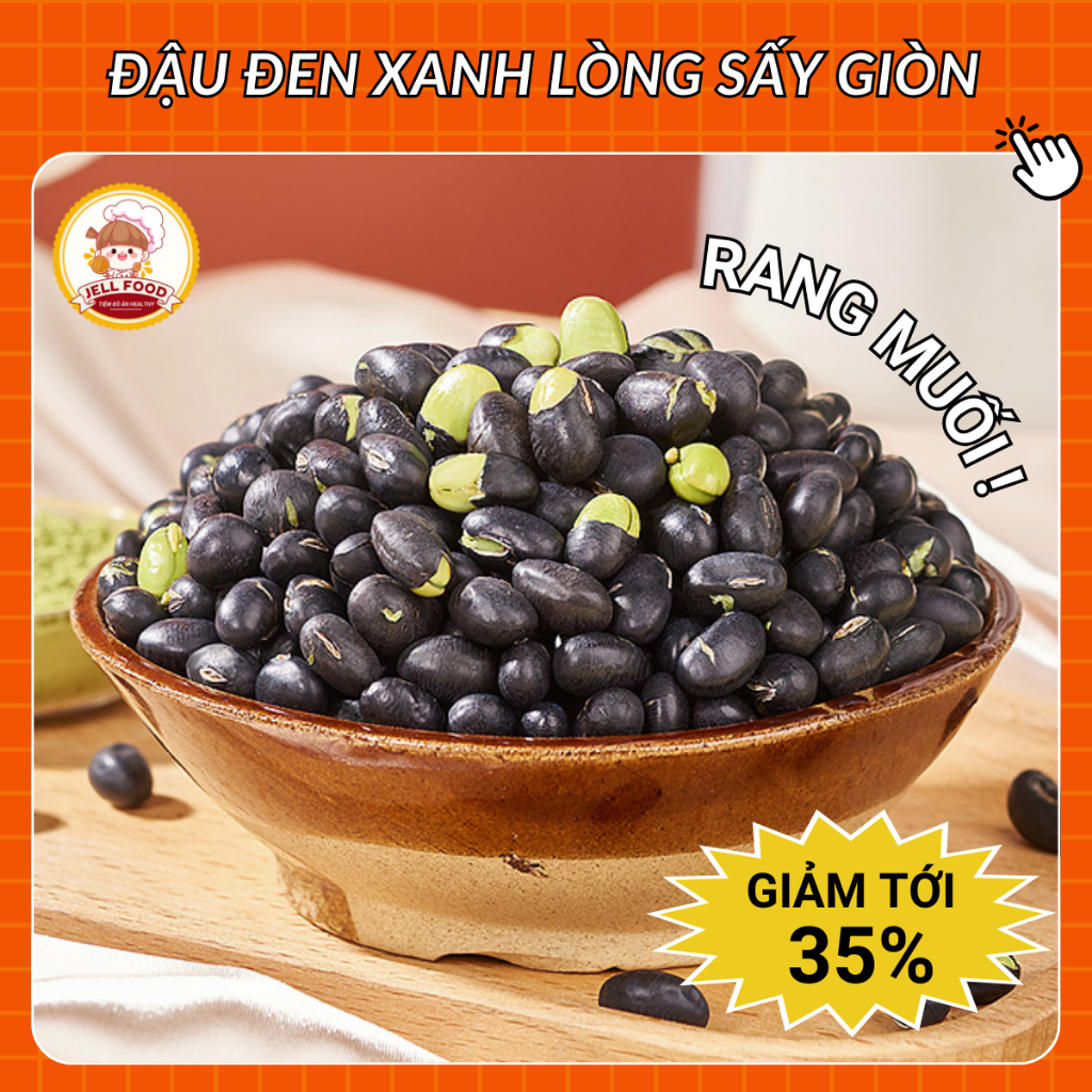 Đậu Đen Xanh Lòng Sấy Giòn Rang Muối, Hạt Dinh Dưỡng Ăn Liền Tốt Cho Sức Khỏe, Ăn Vặt Healthy