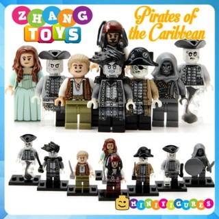 Đồ chơi Xếp hình Pirates of the Caribbean Jack Sparrow - Carina - Barbossa Henry - Scurm - Gibbs Minifigures Xinh X0160