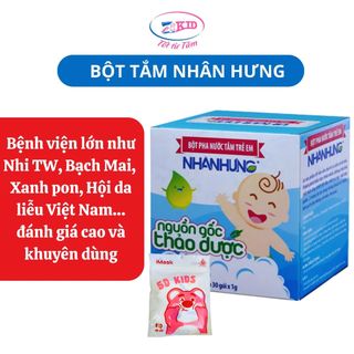 Bột tắm nhân hưng chính hãng - trẻ hết hăm da, chàm sữa, rôm sảy, mụn nhọt ,mẩn ngứa