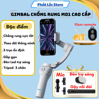 Gimbal điện thoại TOKQI M01, Gymbal chống rung 3 trục cao cấp pin 3600 mAh dùng 8H liên tục
