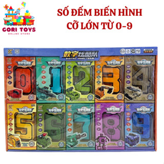 Số biến hình Robot loại lớn ghép hình tư duy sáng tạo cho bé từ số 0 đến số 9