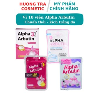 Vỉ 10 Viên Bột Kích Trắng Alpha Arbutin 3 Plus - Chuẩn Thái Đủ Loại