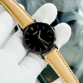 Đồng hồ nữ dây da casio ltp vt02bl