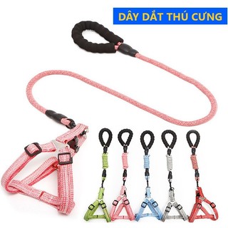 Dây dắt chó đi dạo, dây xích ngực cho chó mèo, dây dài tối đa 1,3m