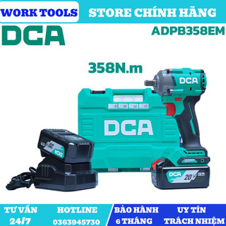Dca máy siết buloong không chổi than dùng pin 20v adpb358em