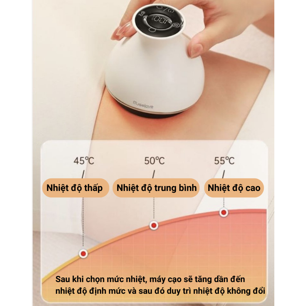 Máy Giác Hơi Cầm Tay Mini DELADEP Với 8 Đầu Massage Nam Châm Cạo Gió, Chườm Nóng, Giảm Đau Nhức Mệt Mỏi - GHC01