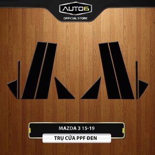 MAZDA 3 (2015-2024): Phim PPF ĐEN BÓNG dán bảo vệ trụ cửa - AUTO6 - chống xước, che mờ đi các vết xước cũ