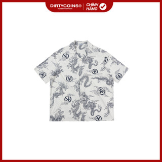 Áo Sơ Mi DirtyCoins Dragon All Print Shirt - Cream