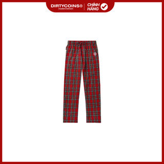 Quần DirtyCoins Logo Plaid Pants - Red