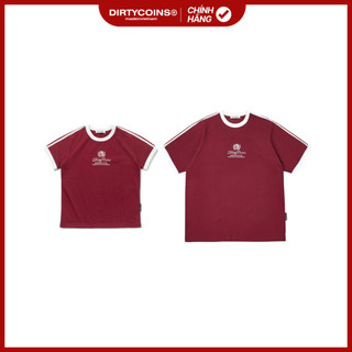 Áo Thun DirtyCoins Academy Raglan Men / Women T-shirt - Đỏ Đô