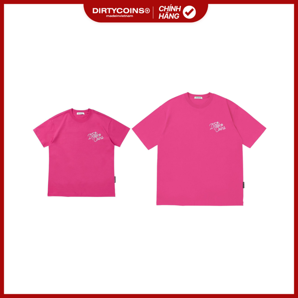 Áo Thun DirtyCoins Rope Print Regular Men/Women T-shirt - Hot Pink
