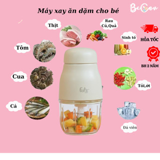 Máy xay ăn dặm cho bé đa năng  8 lưỡi Fatzbaby Mix2, Lưỡi inox 8 lưỡi, cốc thủy tinh có thể xay thịt, cá,rau,củ,hạt