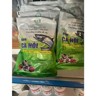 Phân Bón Hữu Cơ Đạm Cá Hồi Humic Túi 1kg - Bung Chồi, Bóng Lá, Phục Hồi Cây