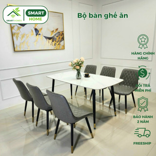 Bộ bàn ăn 6 ghế nhập khẩu phong cách hiện đại - SmartHomes GA11