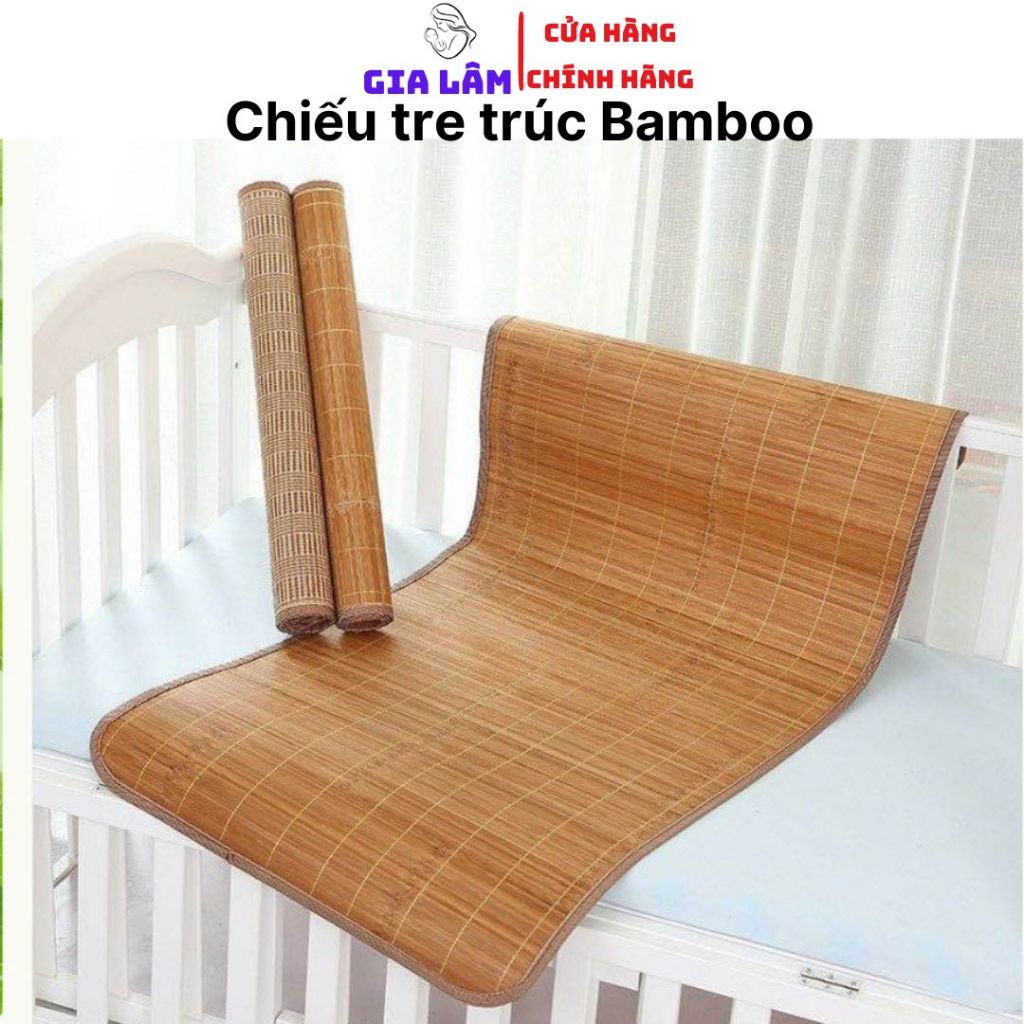 Chiếu tre trúc Bamboo cho bé sơ sinh, chiếu tre nằm võng lót nôi cũi nằm mát cho bé