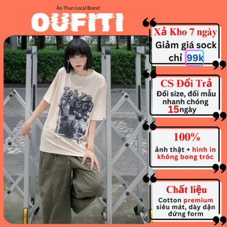 Áo Thun Local Brand OUFITI Nam Nữ Unisex Form Rộng Chất Cotton 4 Chiều Top OF06