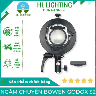 Ngàm chuyển bowen godox s2 hl lighting, sử dụng được cho nhiều kích cỡ đèn flash khác nhau