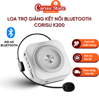 Loa trợ giảng CORISU K200 kết nối BLUETOOTH, thiết kế nhỏ gọn tiện lợi, âm thanh khuếch đại siêu lớn, pin 2000mAh