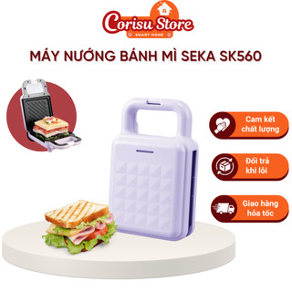 Máy nướng bánh mì sandwich SEKA SK560 đa năng chống dính tốt, công suất lớn 650W, nướng siêu nhanh - Bảo hành 12 tháng