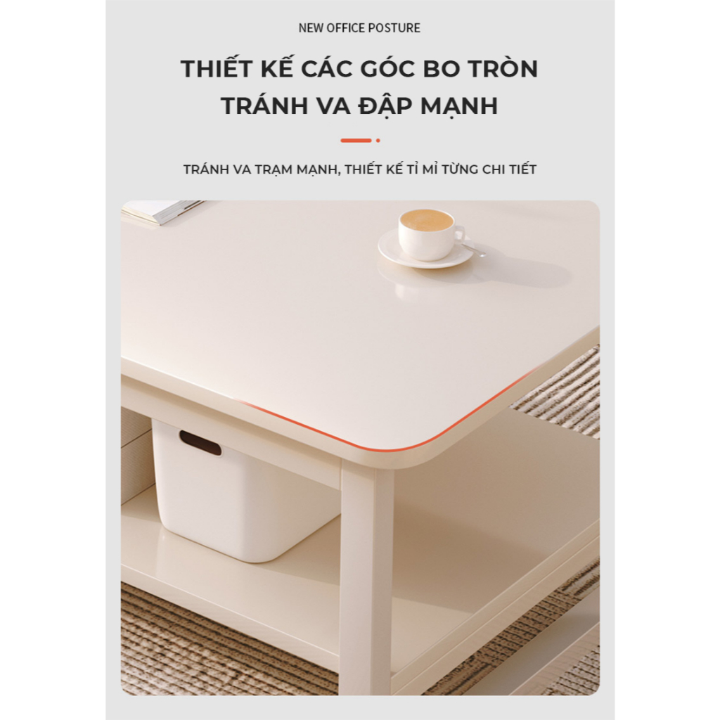 Bàn trà sofa phòng khách chân sắt có 2 màu lựa chọn - GM135 | BigBuy360 - bigbuy360.vn