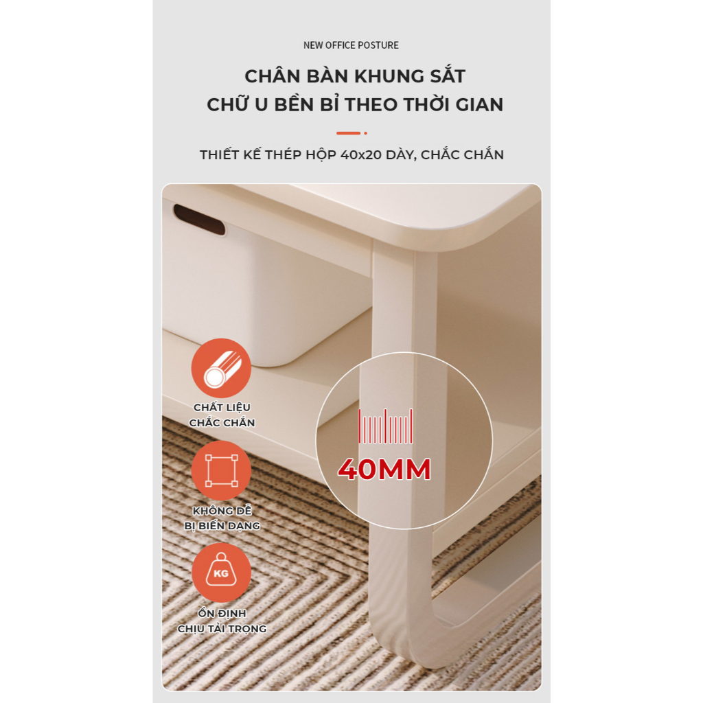 Bàn trà sofa phòng khách chân sắt có 2 màu lựa chọn - GM135 | BigBuy360 - bigbuy360.vn
