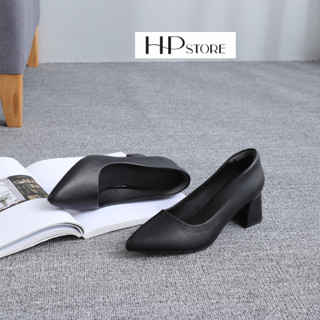  Giày Tiếp Viên  DA THẬT  Hàng Không Công Sở Văn Phòng Nữ Mũi Nhọn HP Store mã 61 