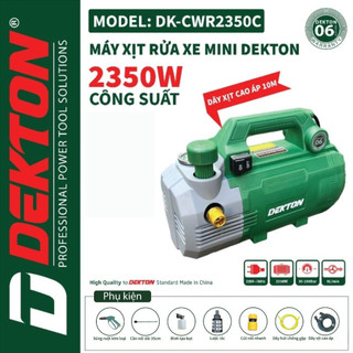 Máy rửa xe công nghiệp DekTon CWR2350C - 2350W Dóng máy cao áp dùng rửa xe gia đình - rửa xe công nghiệp có bánh xe