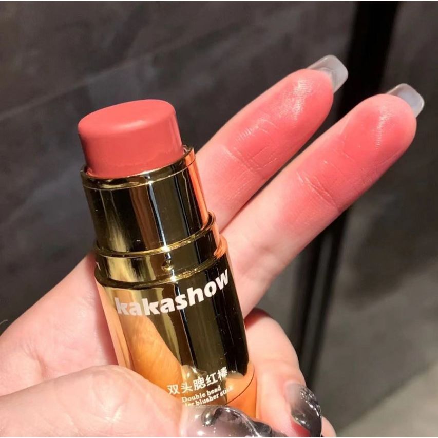 Bút phấn hồng đa năng KAKASHOW - Phấn hồng dạng thỏi KAKASHOW màu hồng cam đào trendy mịn lì - ECOM BEAUTY