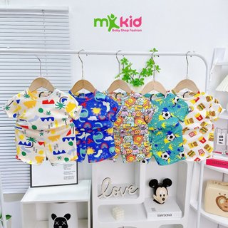 Bộ Minky Mom Cộc Tay Cotton mềm mịn mát co giãn 4 chiều cho bé trai bé gái