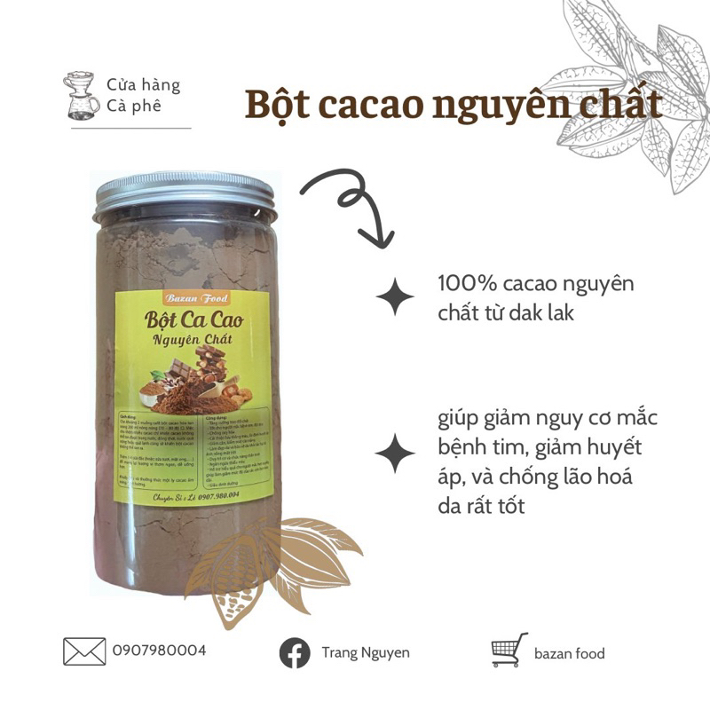 Bột cacao nguyên chất bazan food